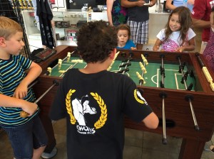 Kids playing at Finish Line