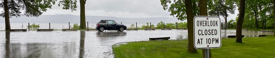 MINI Cooper at the MIssissippi River